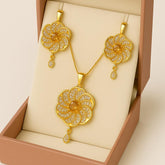 Zircon Locket Set-39 (Golden)